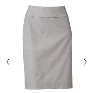 Gray pencil skirt